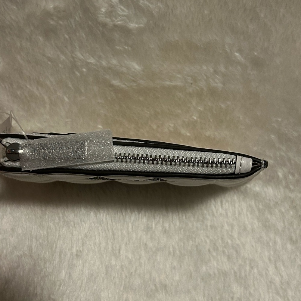 Michael Kors Jet Set Travel Quilted Coin Pouch |Optic White | NWT - Picture 5 of 9